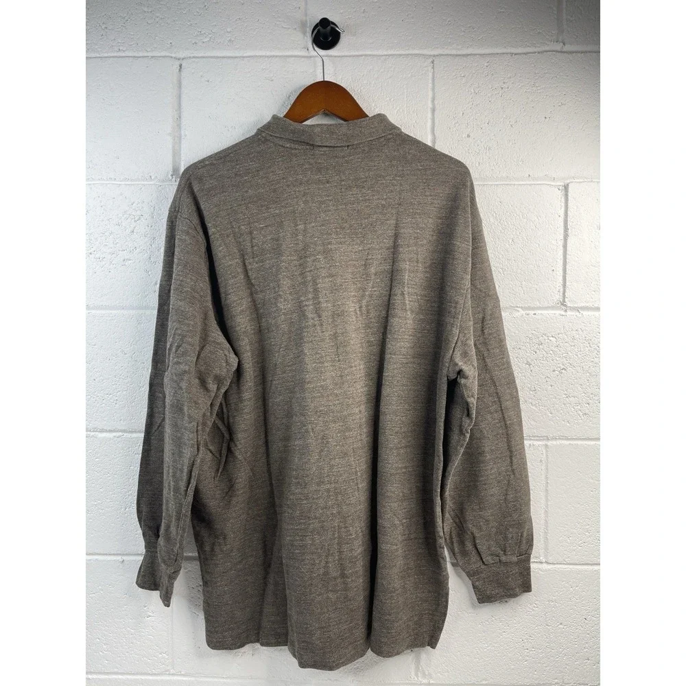 Polo Ralph Lauren Shirt Mens XXL Brown Long Sleeve Cotton Casual Pullover Dress